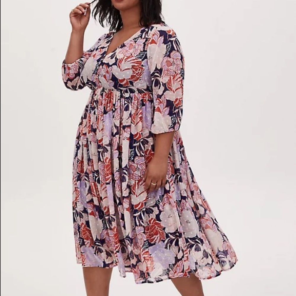 Torrid floral midi dress 1x